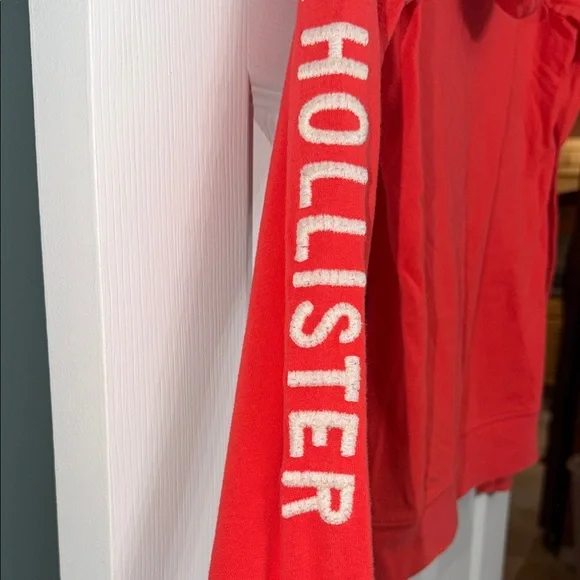 Hollister Women's Vibrant Red Hoodie Sweater - Picture 5 of 6